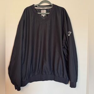 Callaway Men's Black V-neck Golf Pullover Windbreaker size XL